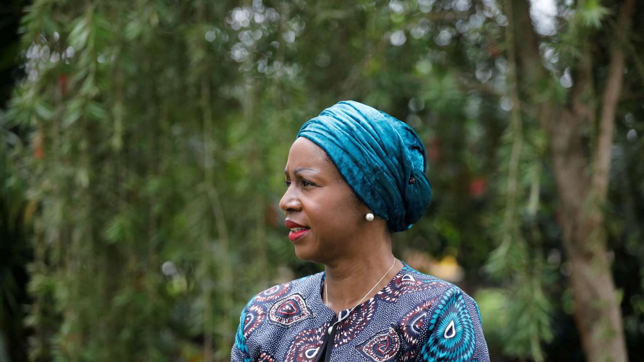 FILE PHOTO: Clementine Nkweta-Salami, the U.N.'s Refugee Agency director for East Africa, Horn of Africa and the Great Lakes speaks during an interview with Reuters in Nairobi