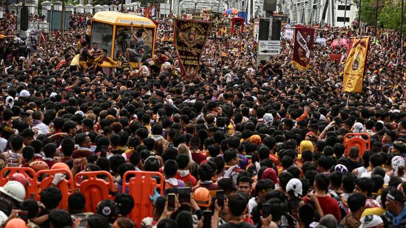 Filipino devotees join the annual Catholic procession of the Black Nazarene