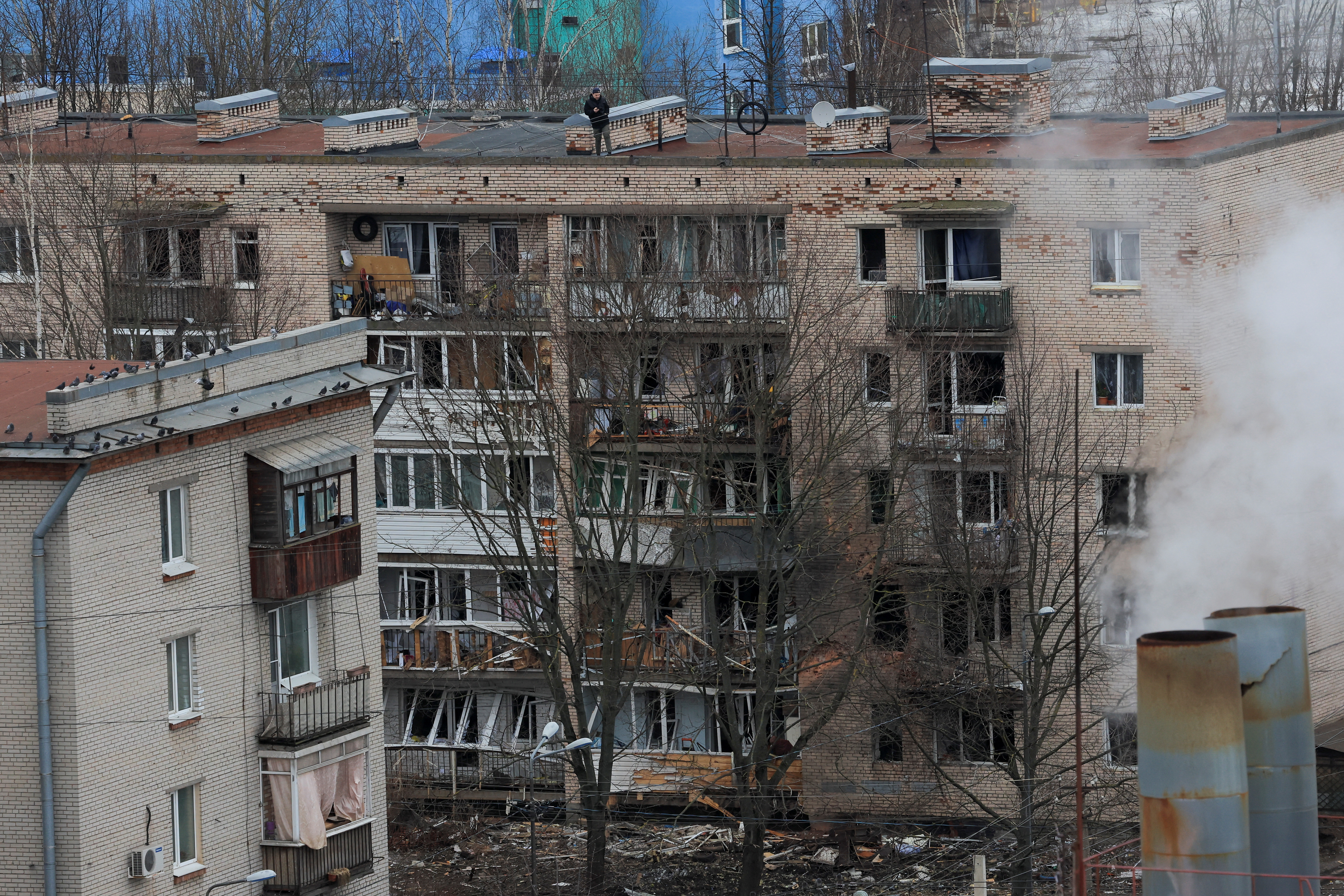Accident aftermath in Saint Petersburg
