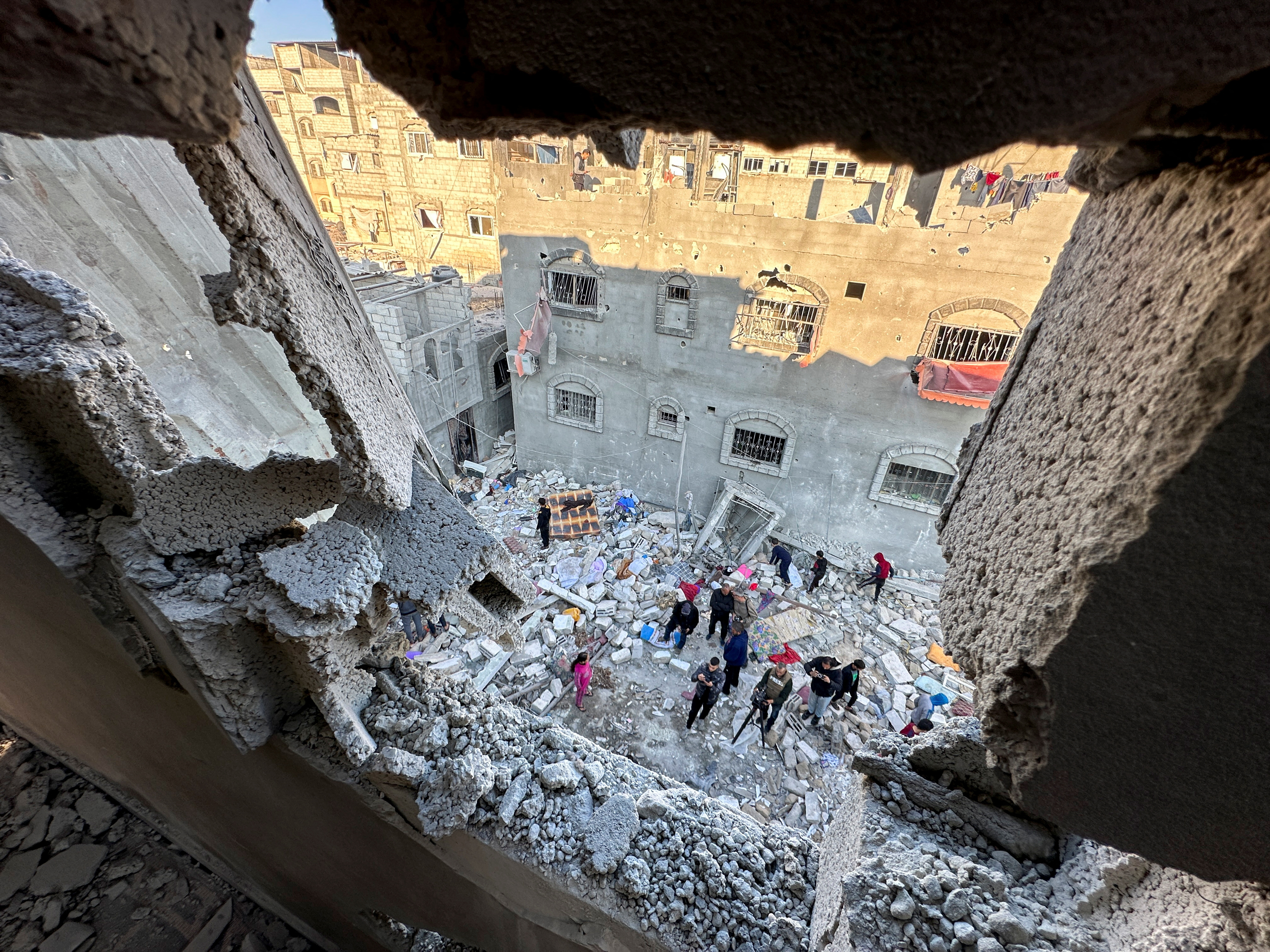 Israeli strike on a house, amid the ongoing conflict between Israel and Hamas, in Rafah