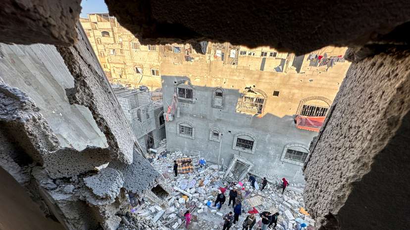 Israeli strike on a house, amid the ongoing conflict between Israel and Hamas, in Rafah
