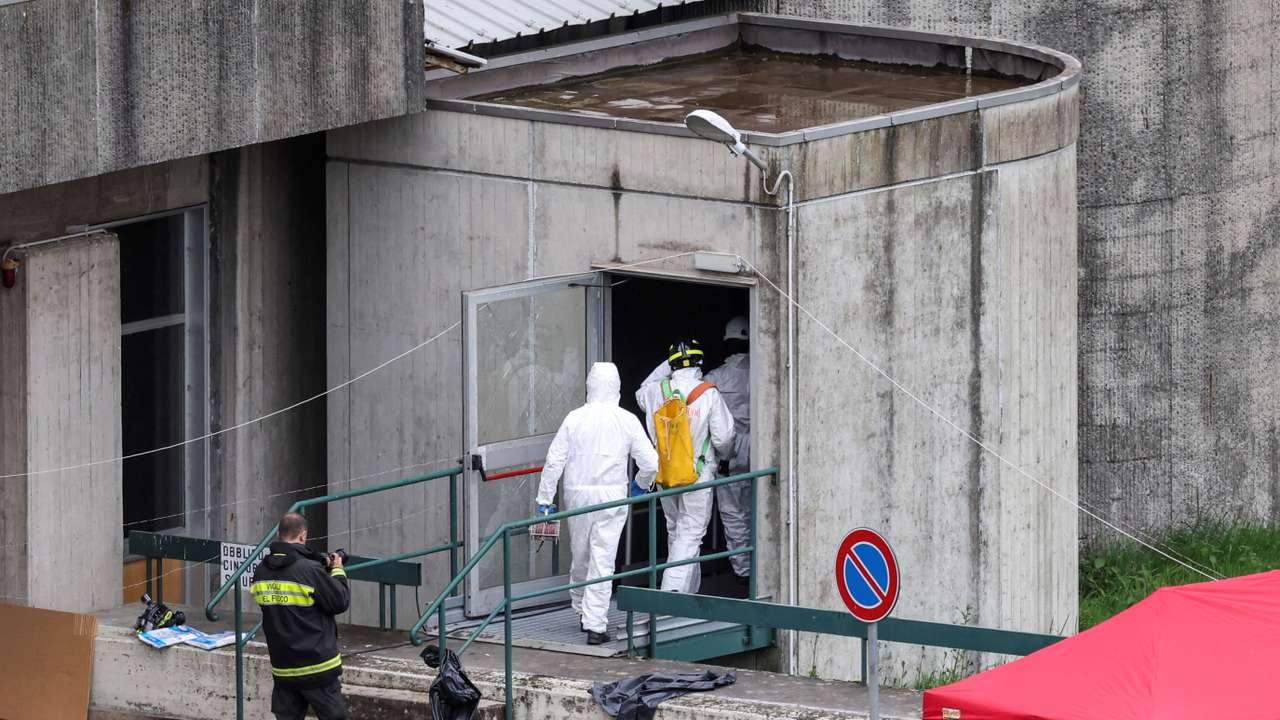 Aftermath of a blast at Enel hydroelectric power plant in Bargi