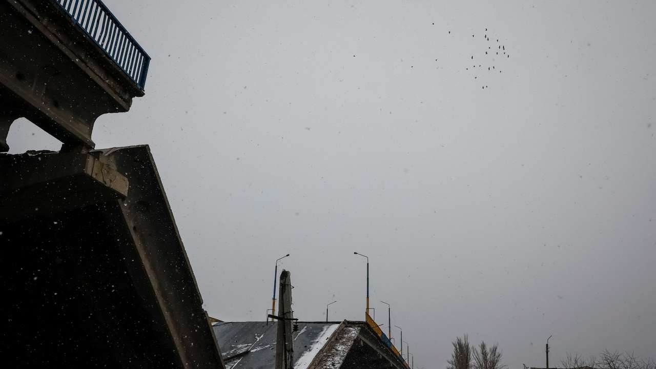 Local residens, who refuse to be evacuated, continue to live in the town of Pokrovsk, near a front line in Donetsk region