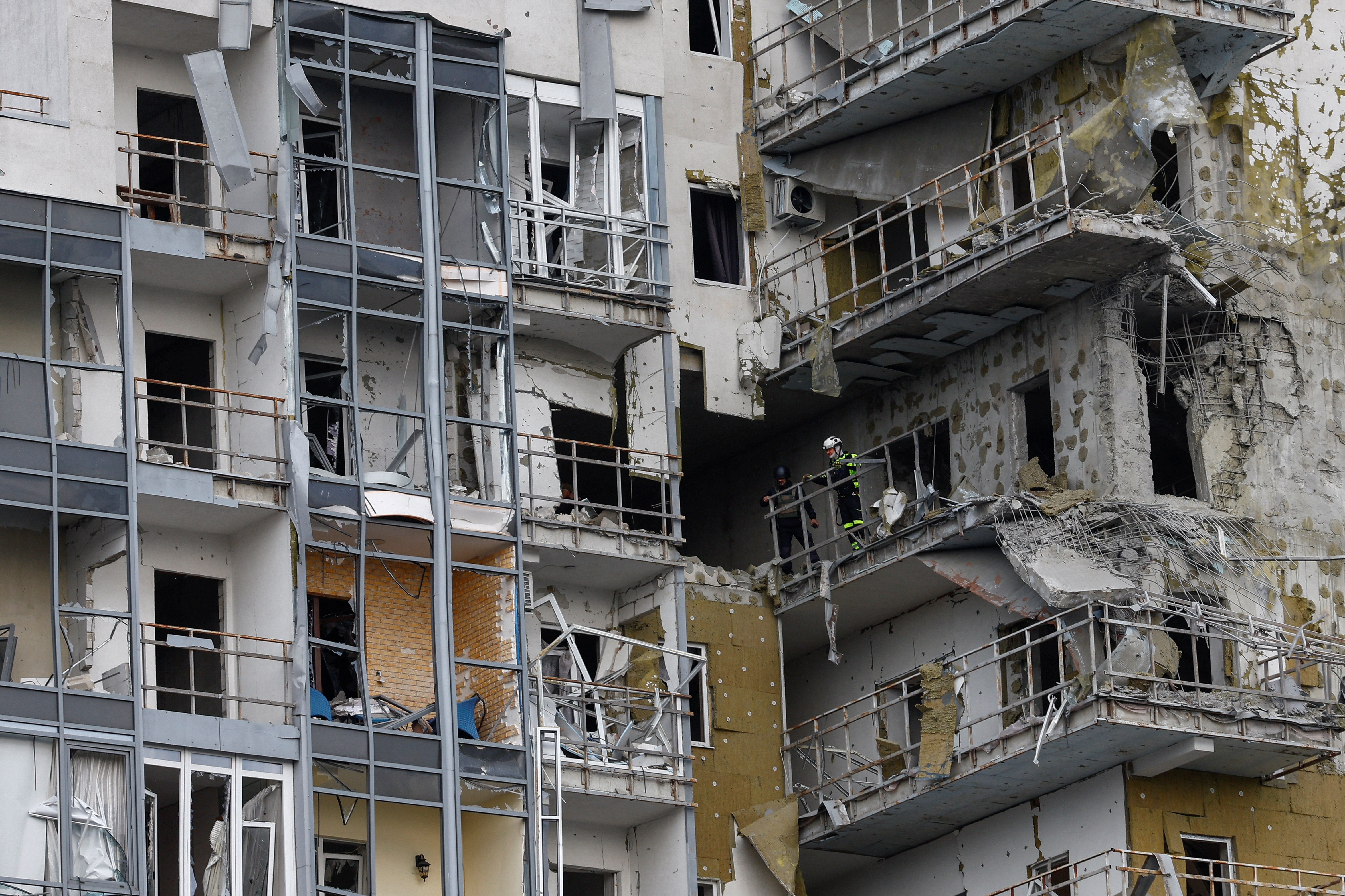Aftermath of a Rusasian air strike in Kharkiv