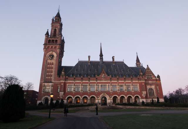 A general view of the International Court of Justice (ICJ) in The Hague, Netherlands.