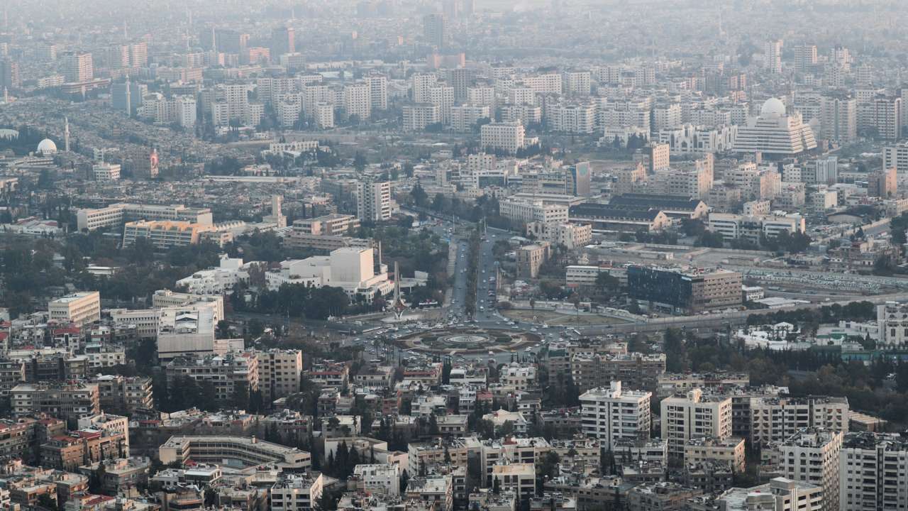 A general view shows Damascus from Mount Qasioun, after one month since the ousting of Syria's Bashar al-Assad, in Damascus