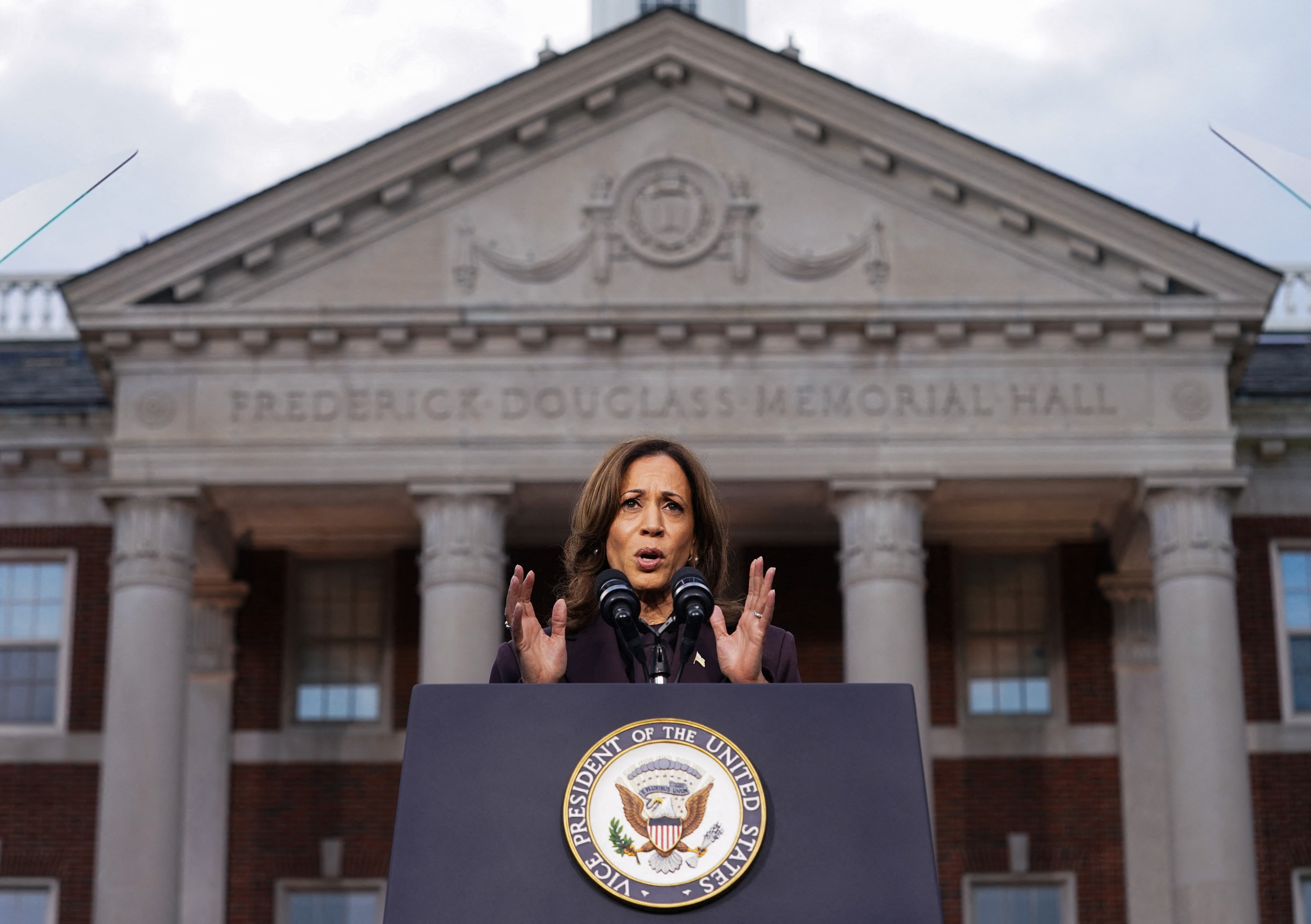 Democratic presidential nominee U.S. Vice President Kamala Harris delivers speech conceding 2024 U.S. Presidential Election to President-elect Trump at Howard University in Washington