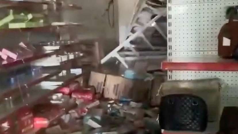 Aftermath of a strong earthquake in Port Vila