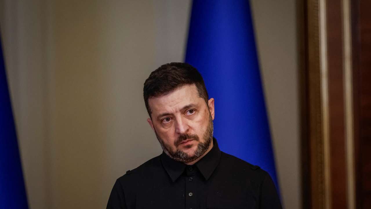 Ukraine's President Zelenskiy and High Representative for Foreign Affairs and Security Policy Kallas attend joint press conference, in Kyiv