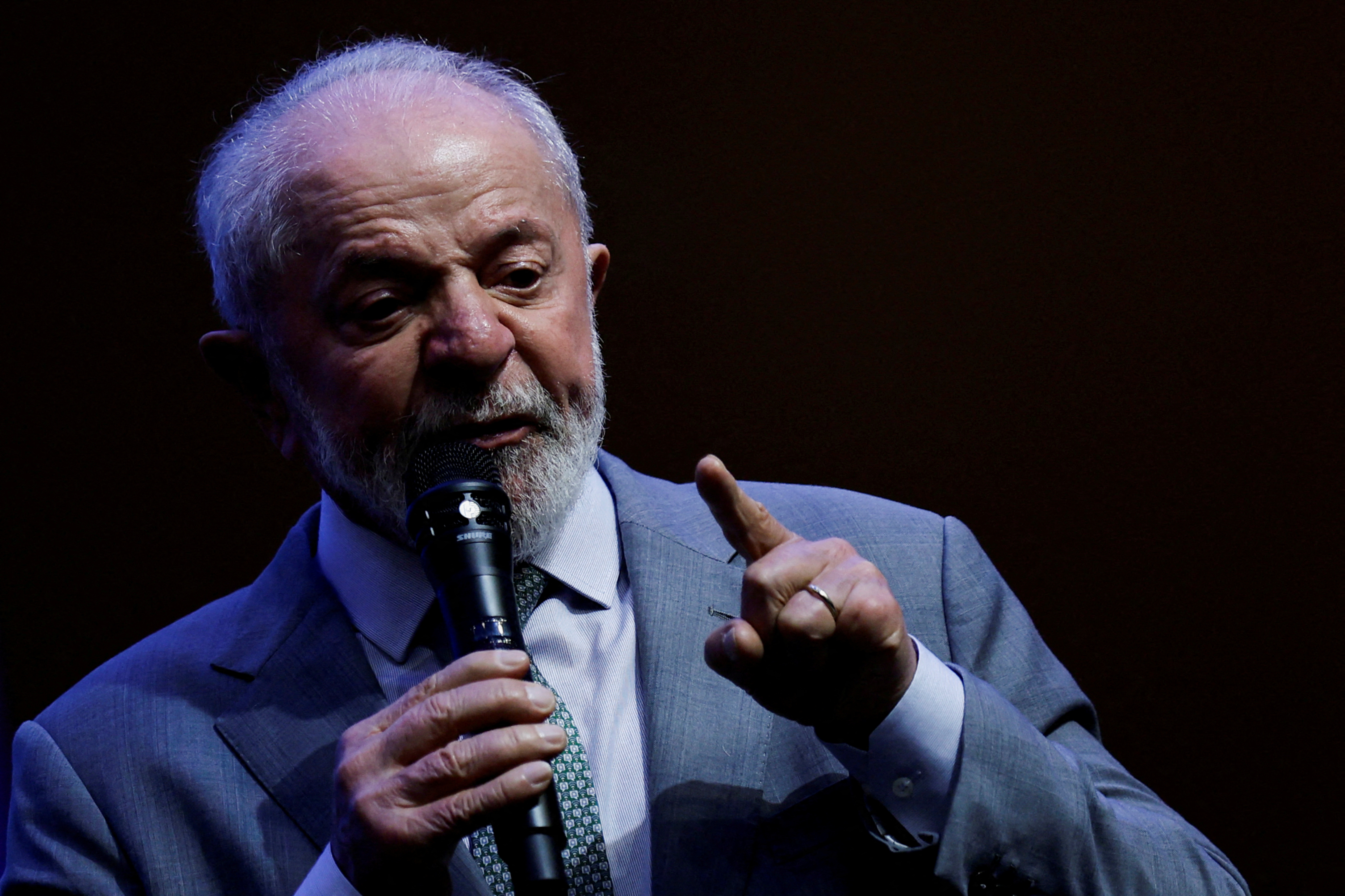 FILE PHOTO: Brazil's President Luiz Inacio Lula da Silva attends the National Seal of Commitment to Literacy Award Ceremony in Brasilia