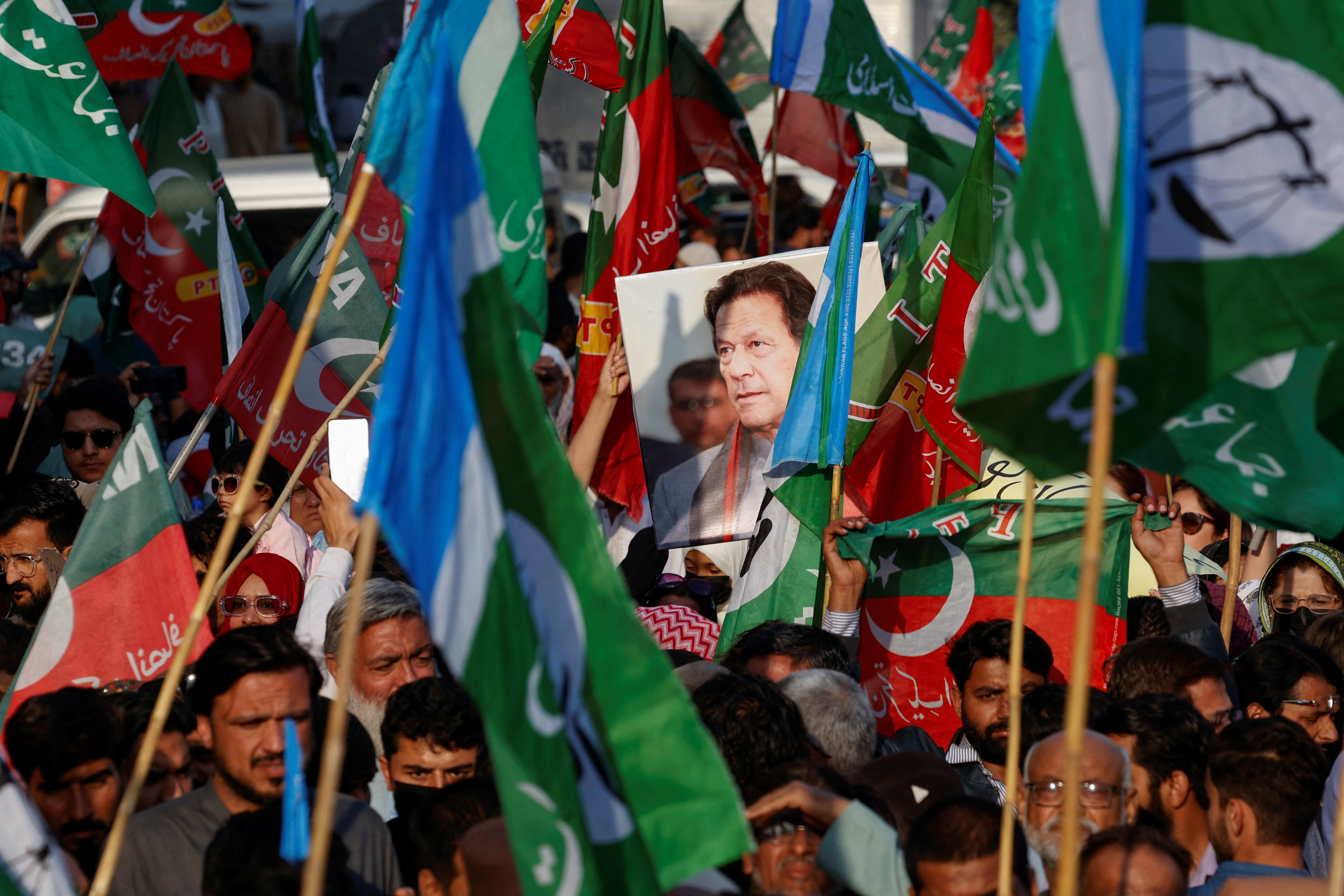 Protest demanding free and fair results of the general elections in Karachi