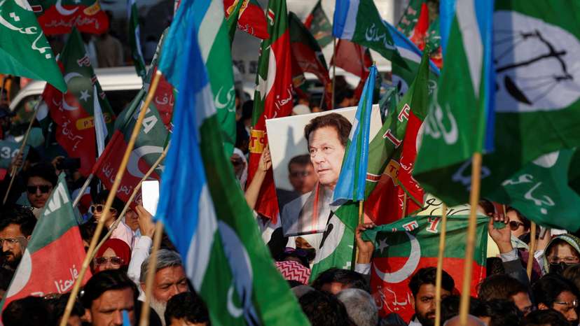 Protest demanding free and fair results of the general elections in Karachi