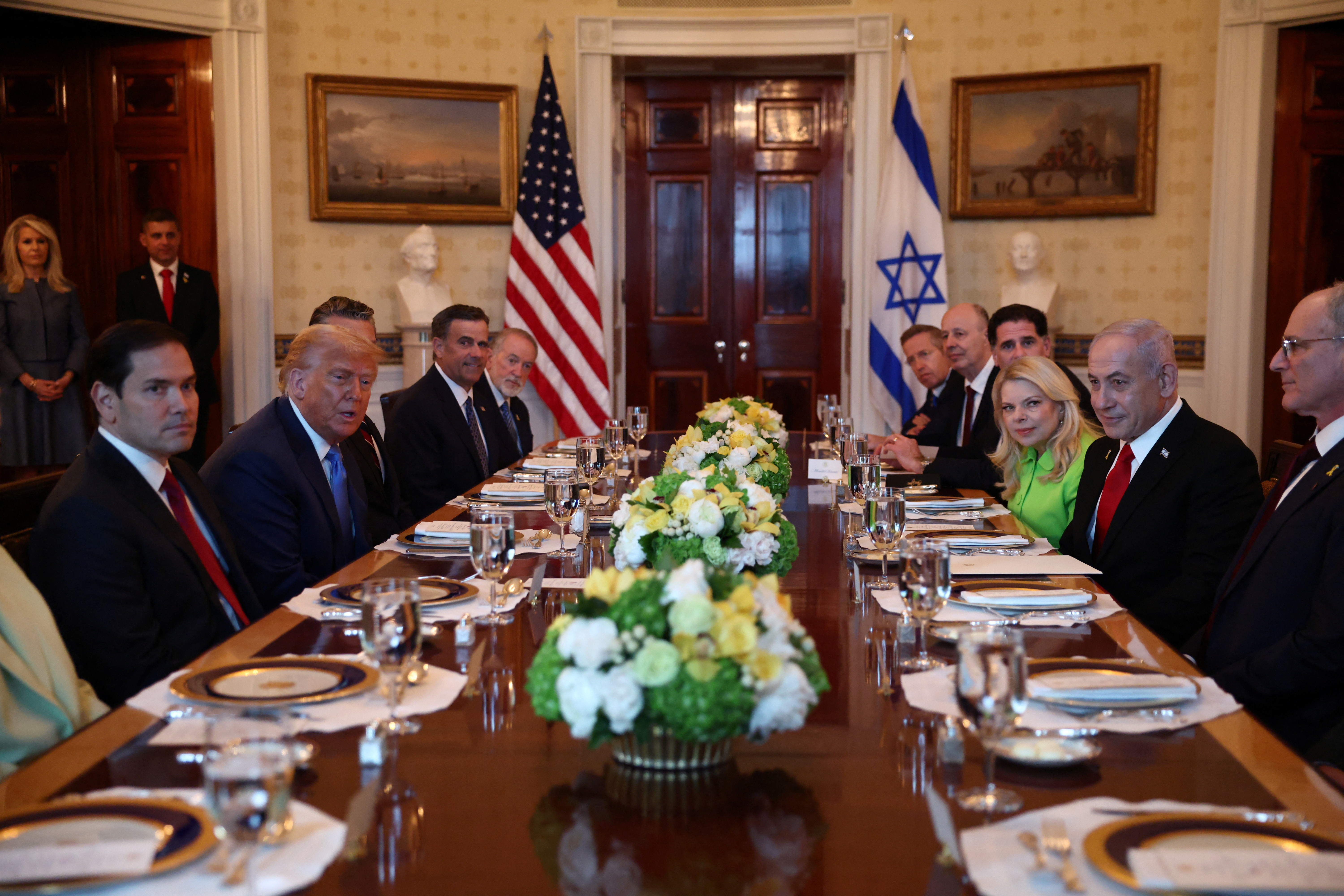 Israeli Prime Minister Benjamin Netanyahu visits the White House in Washington