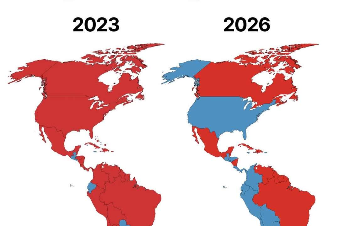 Americas swing right as political map shifts dramatically between 2023 and 2026
