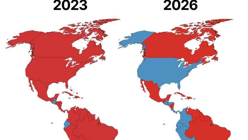 Americas swing right as political map shifts dramatically between 2023 and 2026
