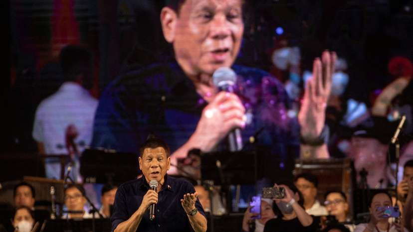 Philippine President Rodrigo Duterte attends thanksgiving concert as he ended six-year term