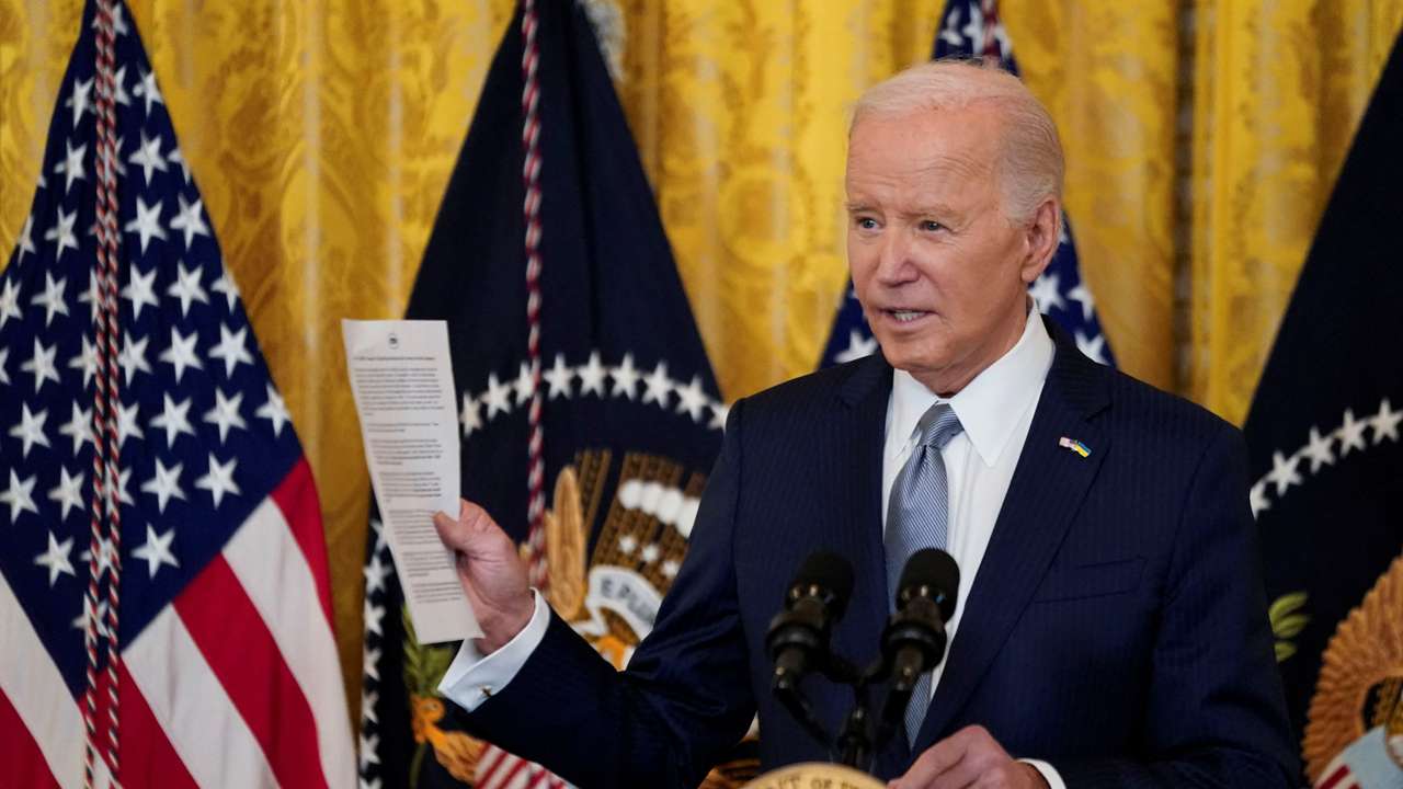 U.S. President Joe Biden meets with U.S. governors at the White House in Washington