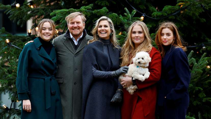 FILE PHOTO: Dutch King Willem-Alexander and Queen Maxima pose with their children, Crown Princess Amalia, Princesses Alexia and Ariane during an official photo session in The Hague
