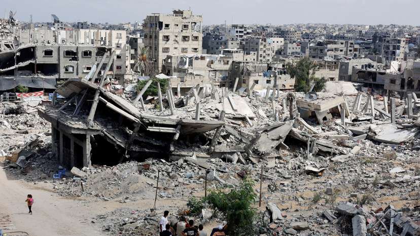 FILE PHOTO: Scenes of destruction in Khan Younis in the southern Gaza Strip