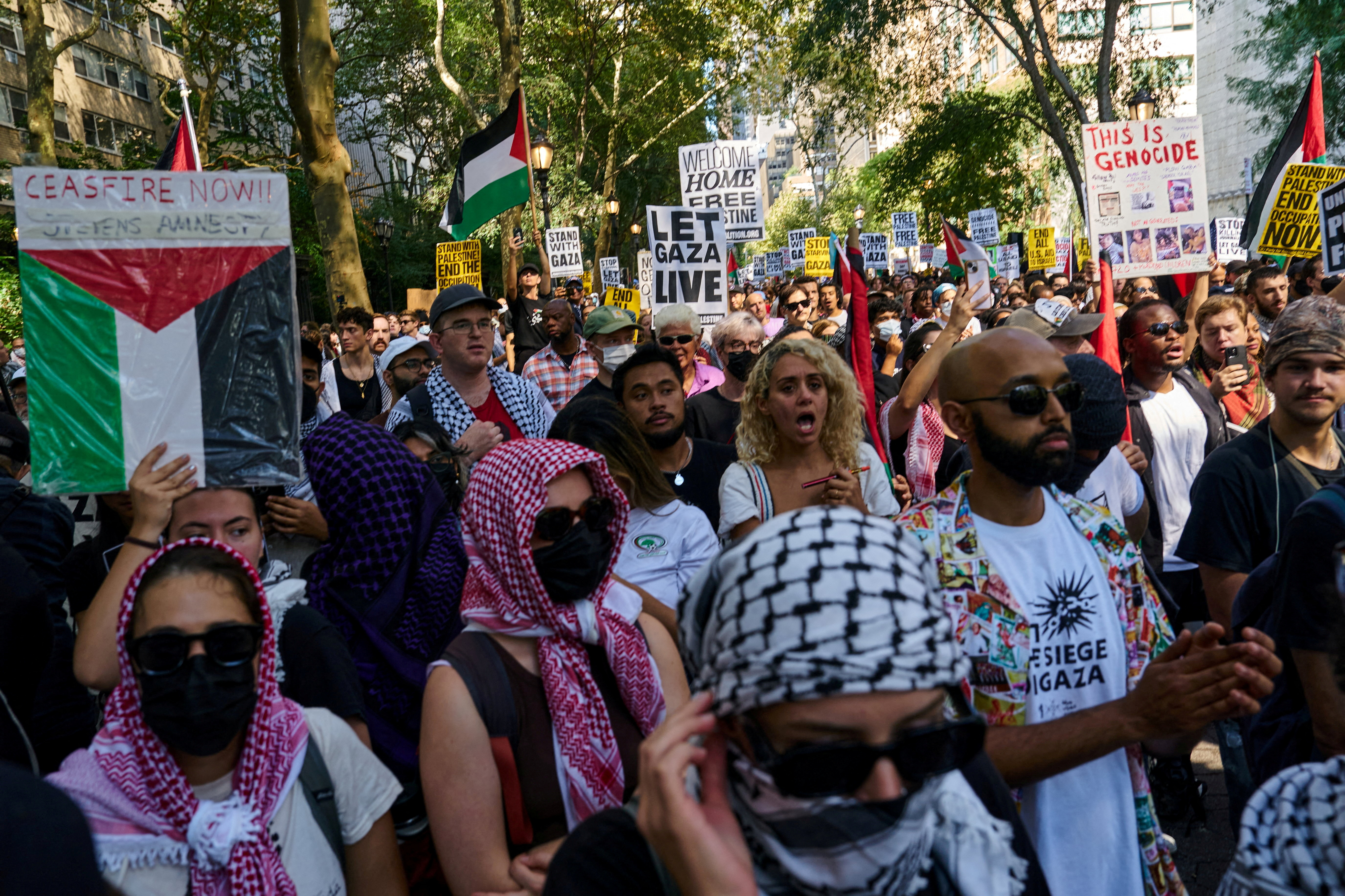 Pro-Palestinian demonstration in New York City