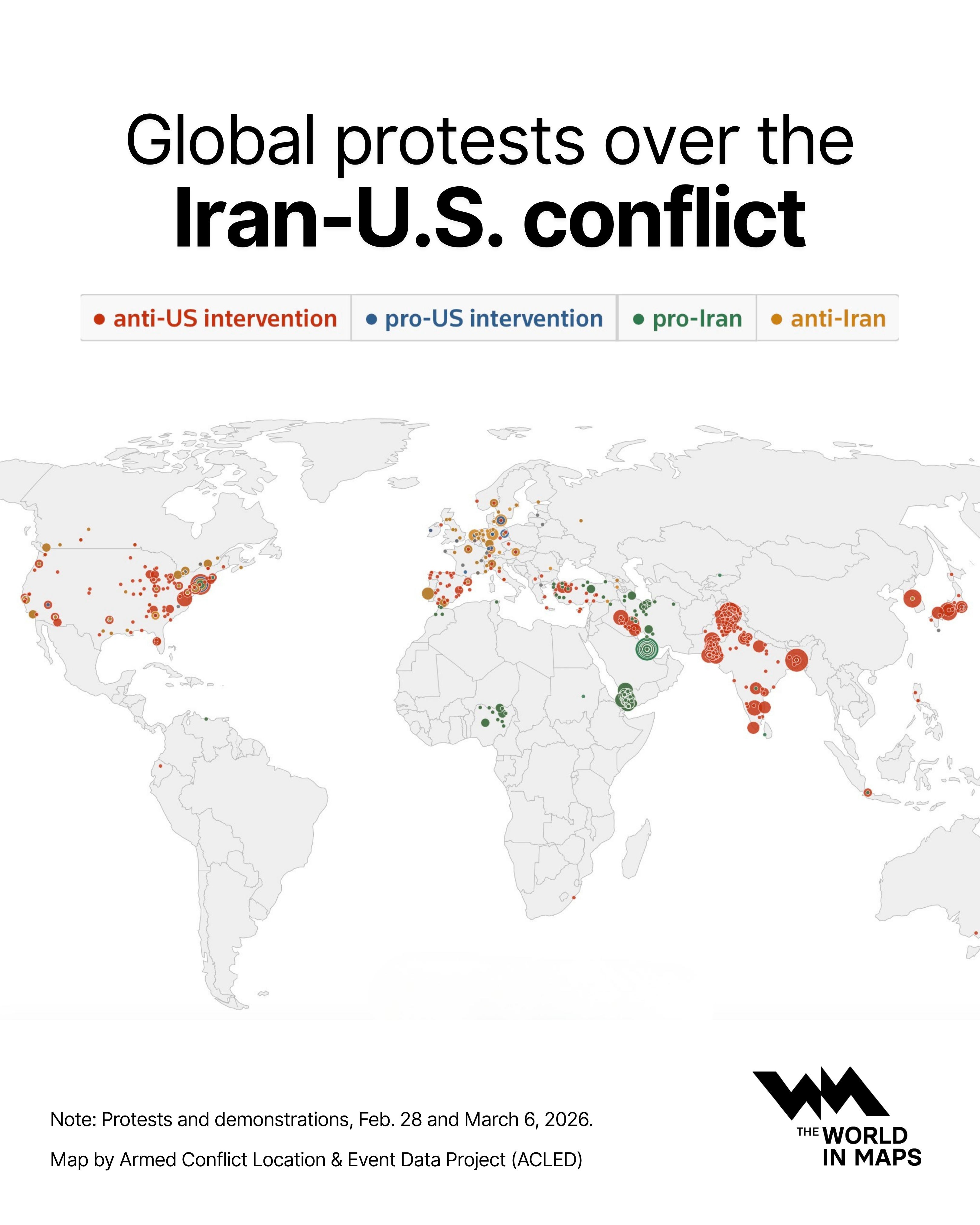 Protests over the US-Iran war