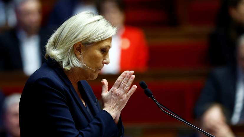 FILE PHOTO: Lawmakers vote on no-confidence motion against the French government