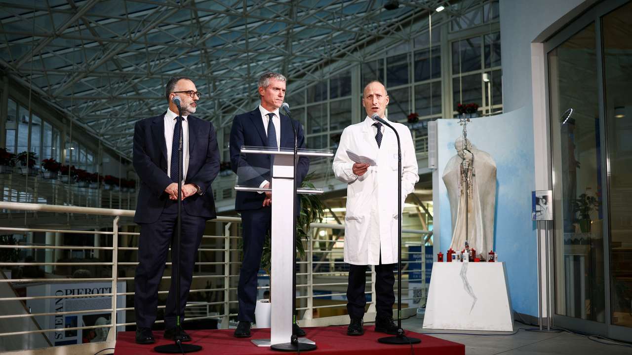 Press conference at the Gemelli Hospital, where Pope Francis is admitted for treatment, in Rome