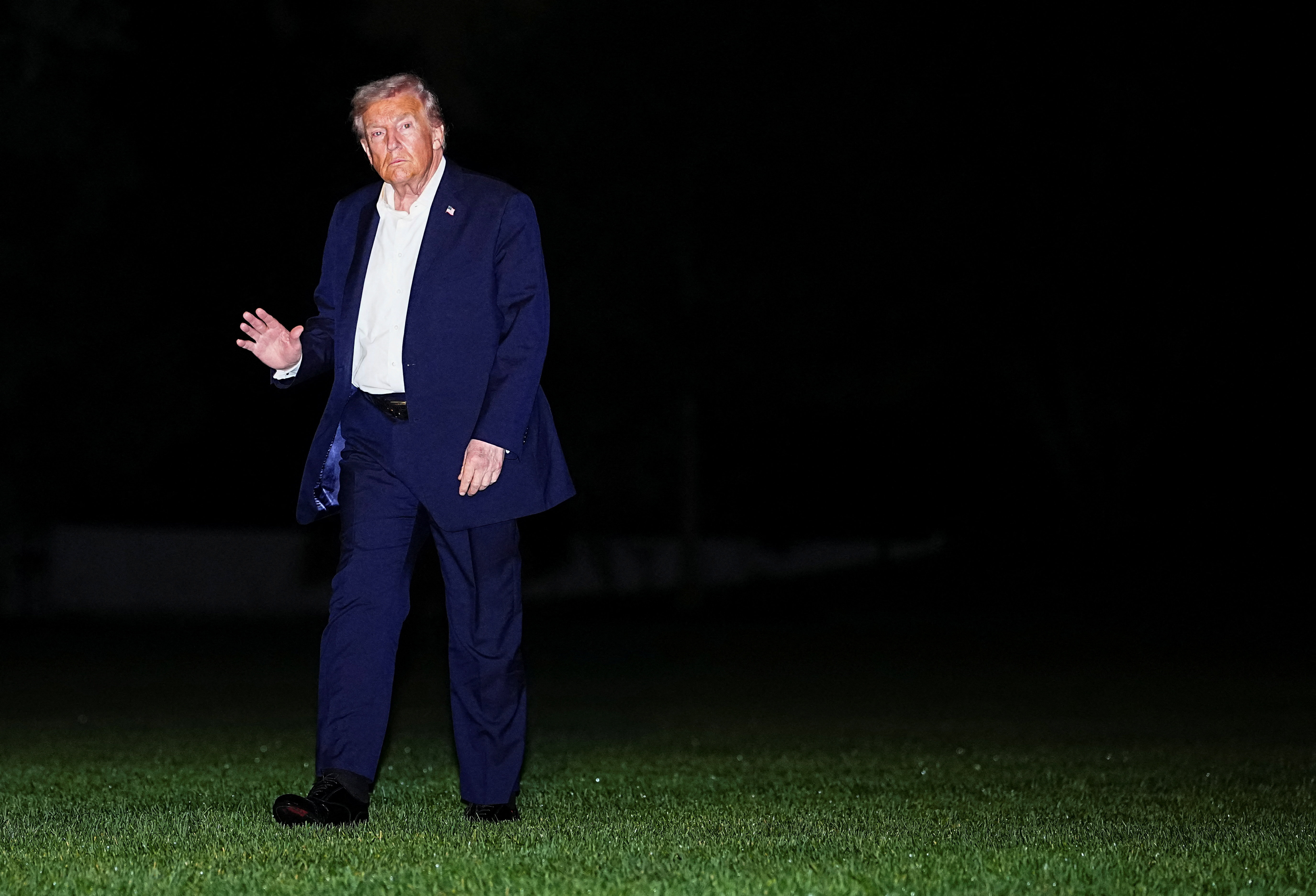 U.S. President Donald Trump arrives at the White House