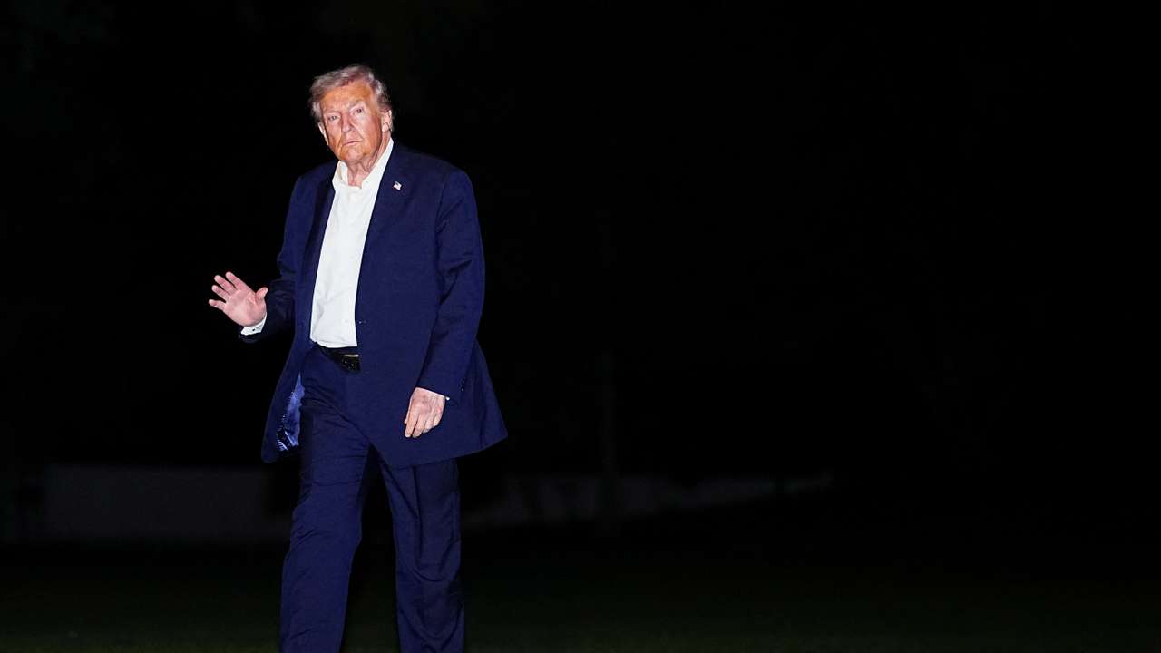 U.S. President Donald Trump arrives at the White House