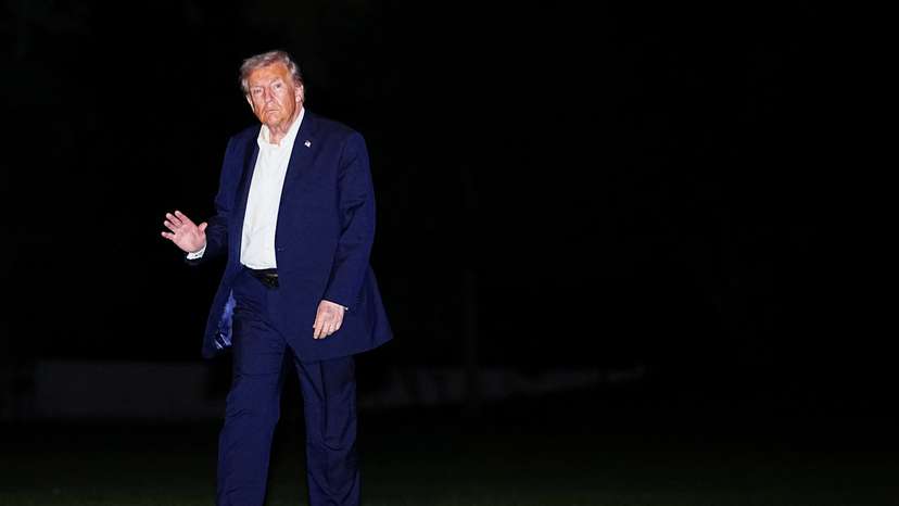 U.S. President Donald Trump arrives at the White House