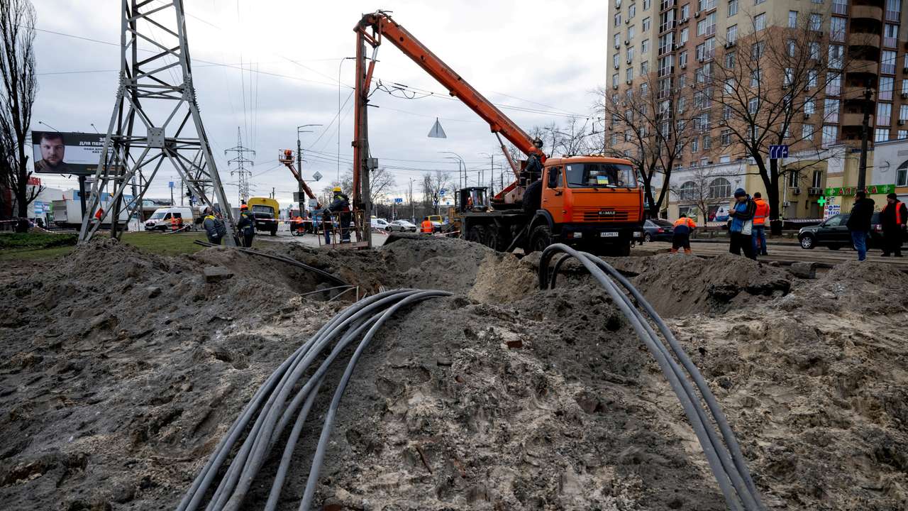 FILE PHOTO: Aftermath of a Russian missile attack in Kyiv