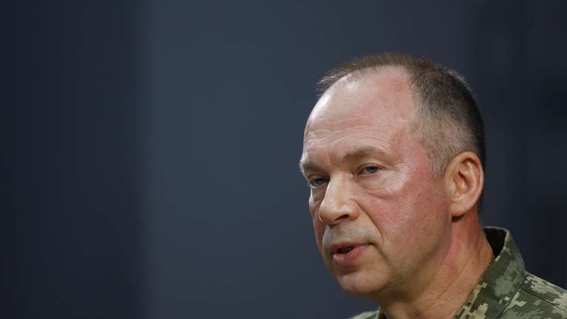 Commander of the Ukrainian Ground Forces Syrskyi attends an in interview with Reuters in Kharkiv region