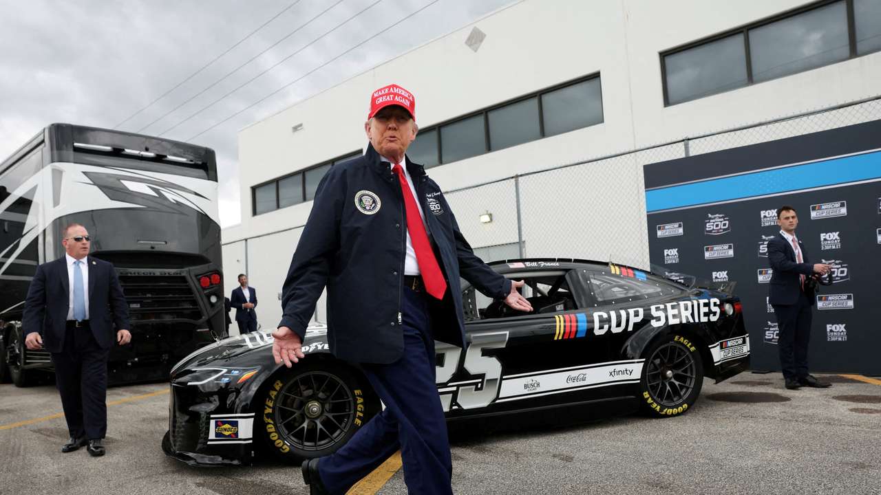 U.S. President Trump attends the Daytona 500 race in Daytona Beach
