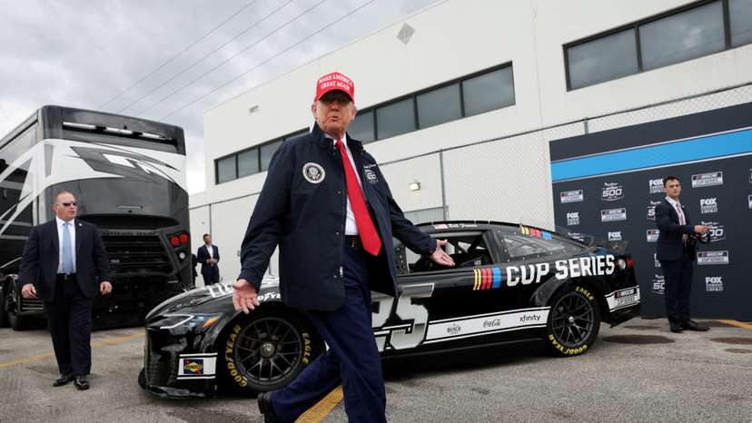 U.S. President Trump attends the Daytona 500 race in Daytona Beach