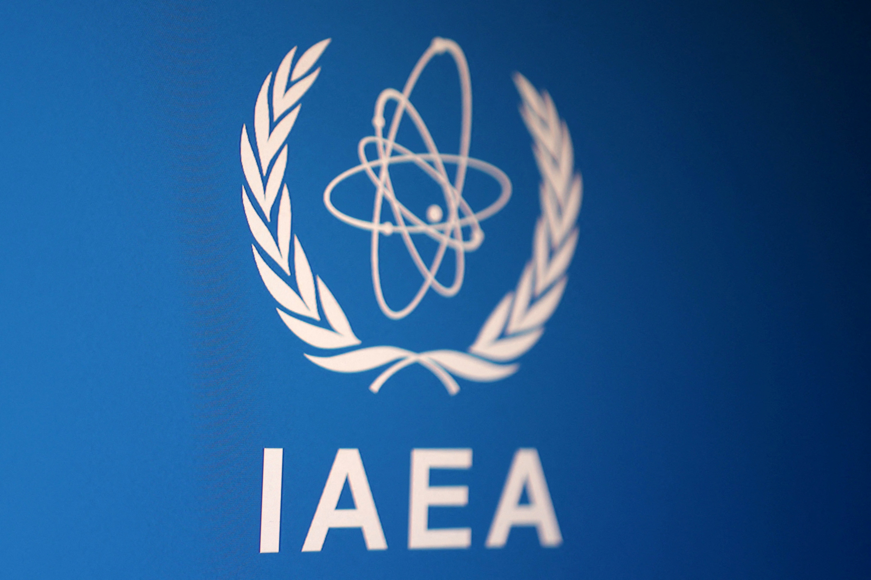 Illustration shows International Atomic Energy Agency (IAEA) logo