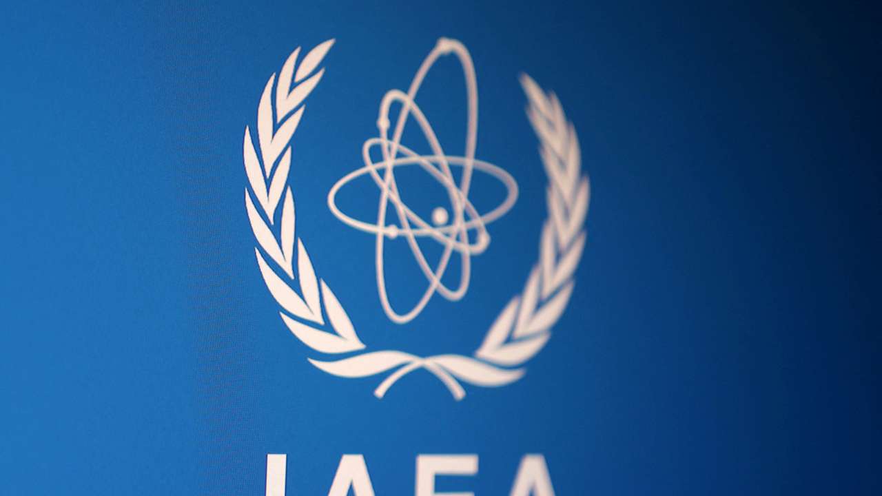 Illustration shows International Atomic Energy Agency (IAEA) logo