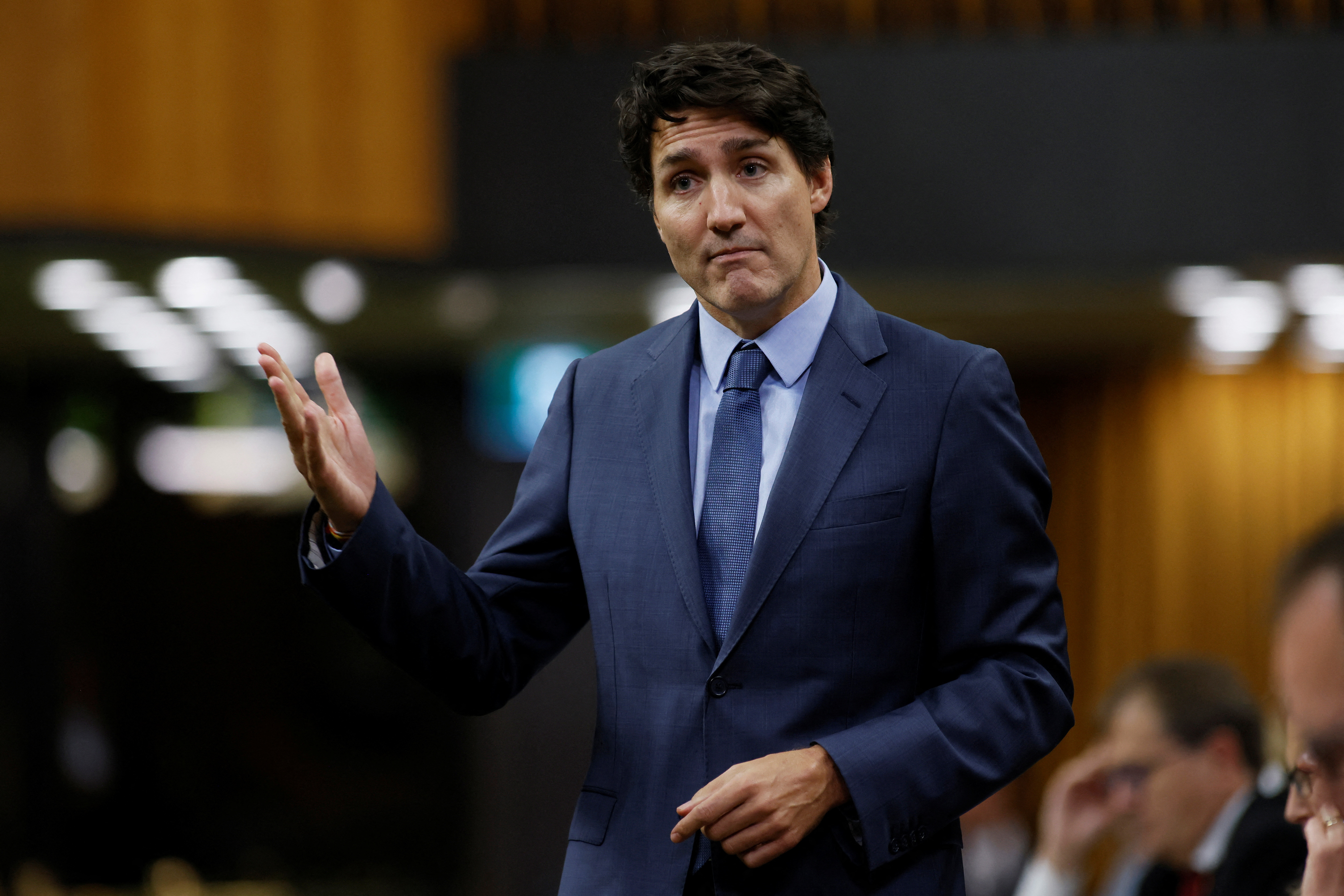 Canada's Prime Minister Trudeau speaks during Question Period in the House of Commons on Parliament Hill in Ottawa