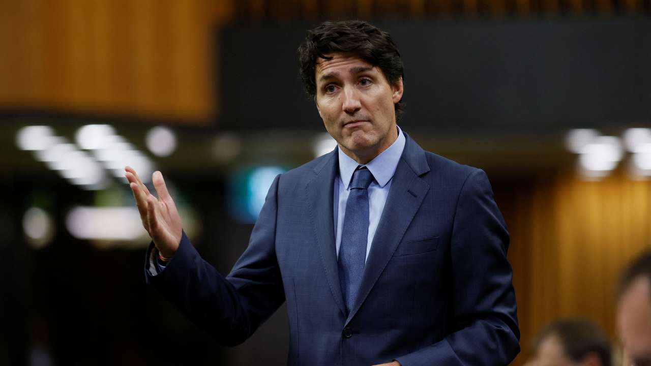 Canada's Prime Minister Trudeau speaks during Question Period in the House of Commons on Parliament Hill in Ottawa