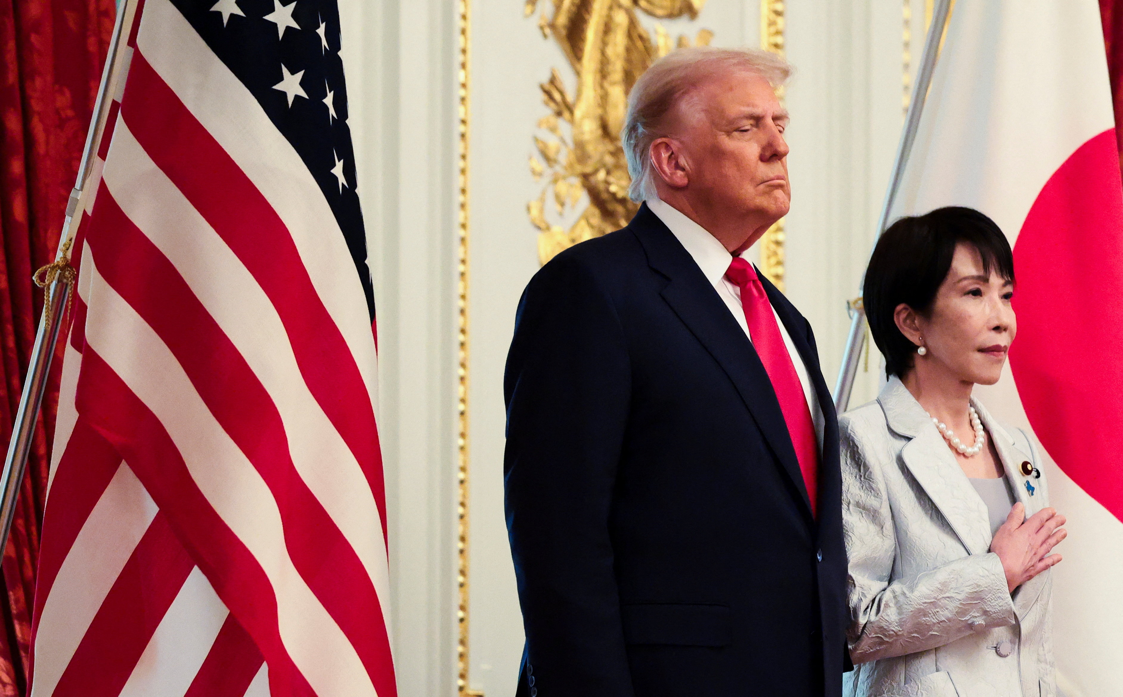 U.S. President Donald Trump meets with Japanese Prime Minister Sanae Takaichi in Tokyo