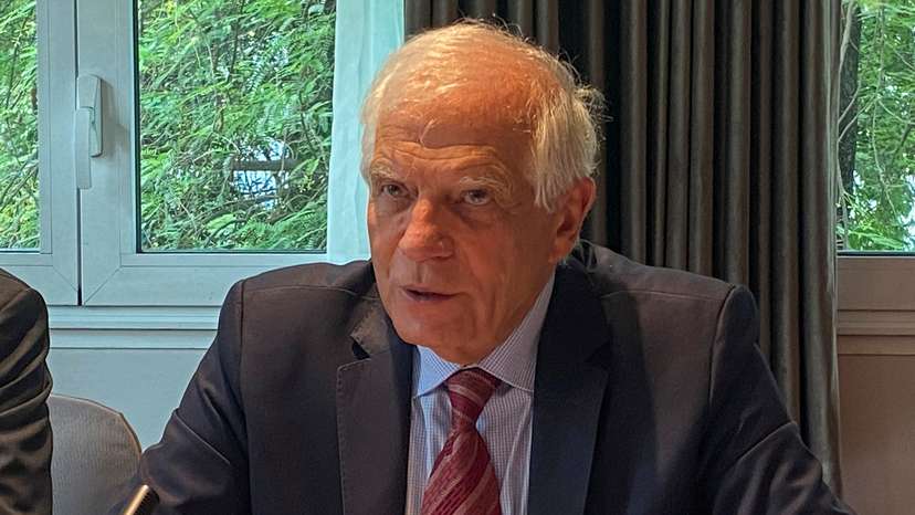 EU High Representative for Foreign Affairs and Security Policy Borrell speaks during a press conference in Hanoi