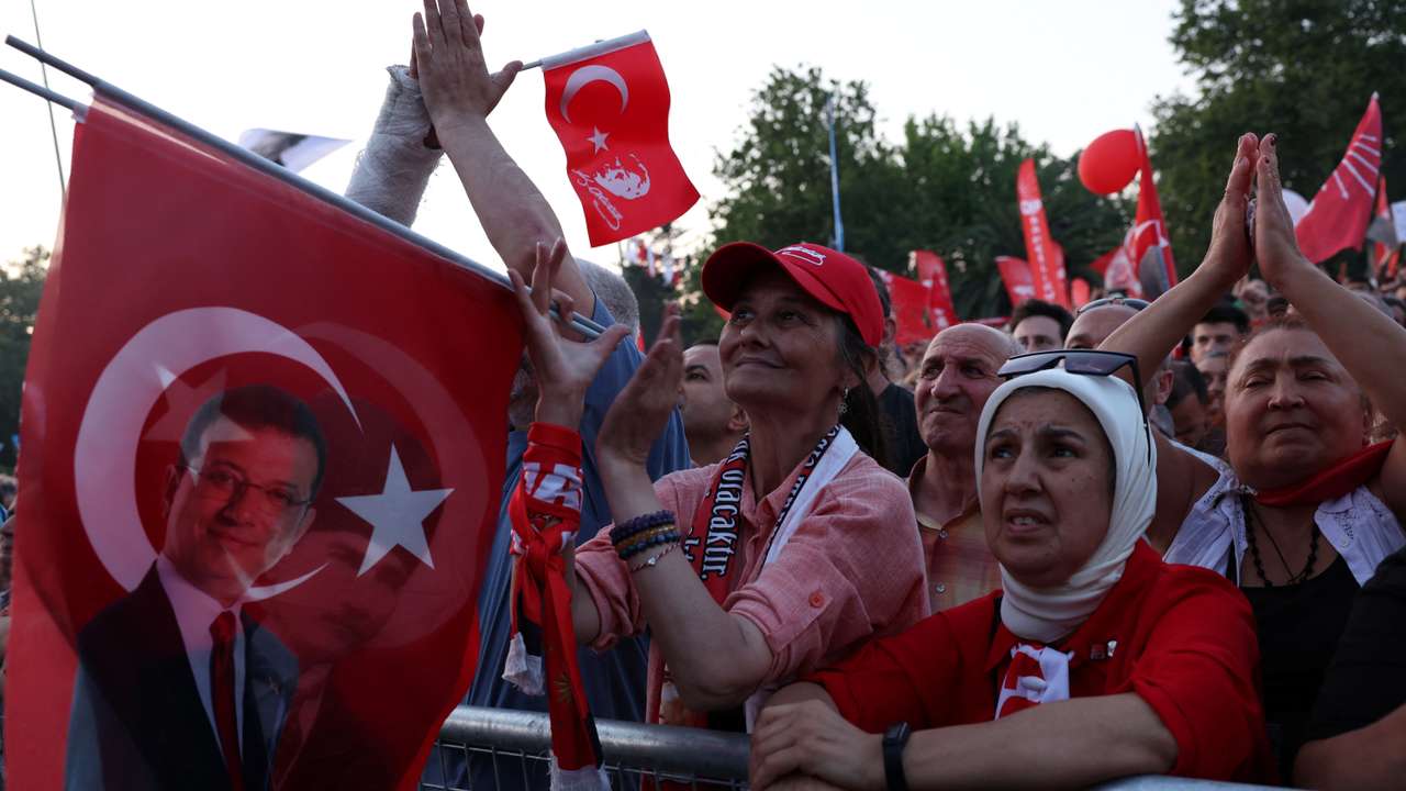 Opposition rally to mark the detention of Istanbul Mayor imamoglu