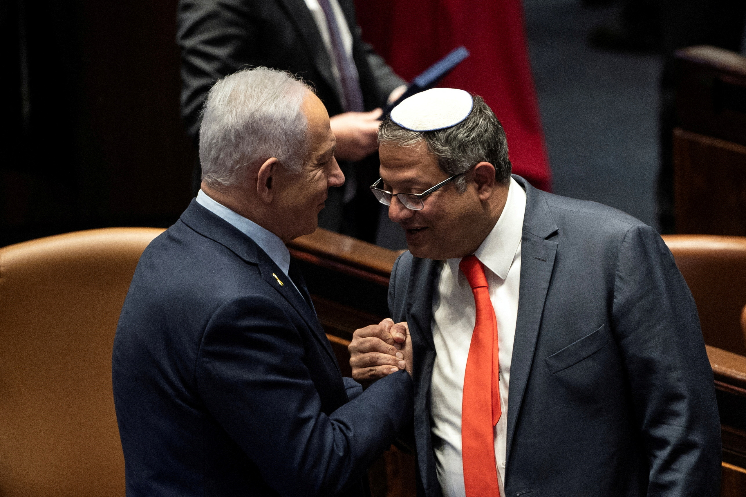 Israeli government approve Netanyahu's proposal to reappoint Itamar Ben-Gvir as minister of National Security, in the Knesset, Israeli parliament in Jerusaelm