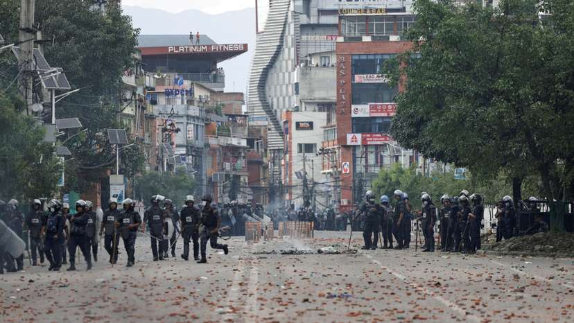 Protest against corruption and government’s decision to block several social media platforms, in Kathmandu