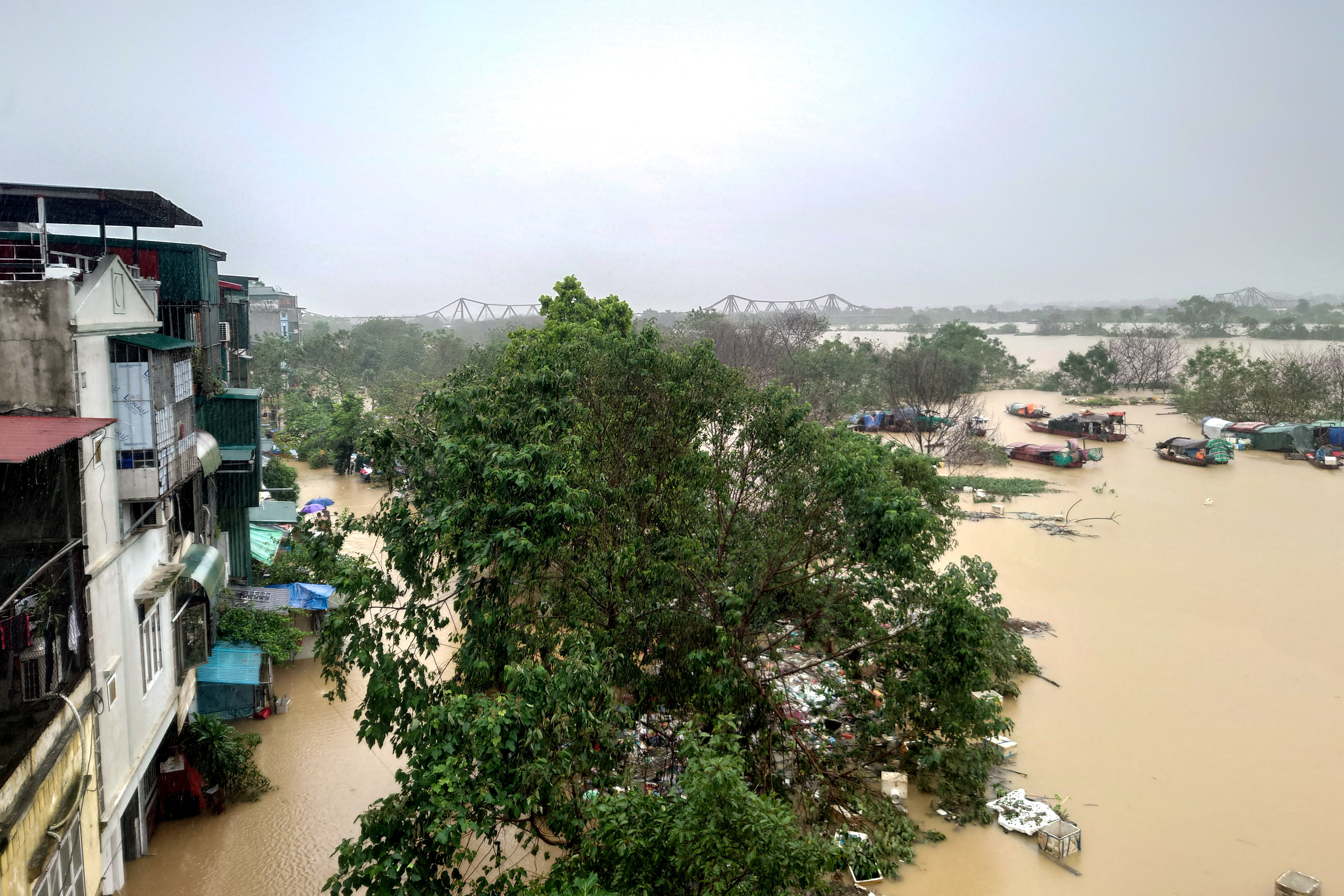 Floods following the impact of Typhoon Yagi, in Hanoi