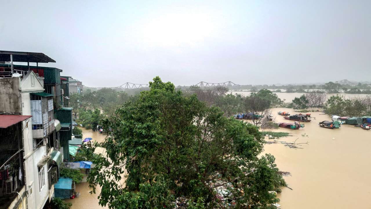 Floods following the impact of Typhoon Yagi, in Hanoi