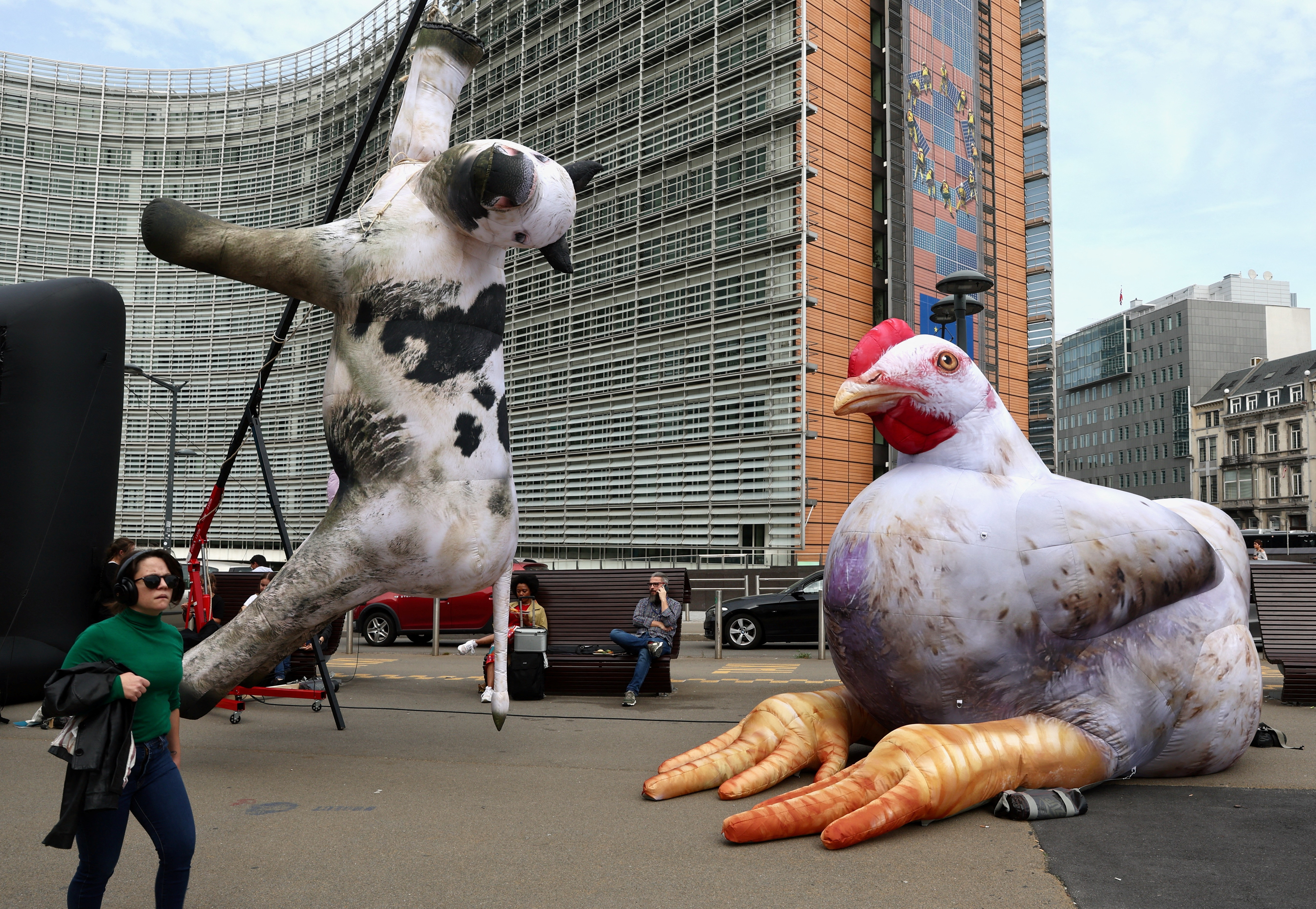 Animal rights activists protest in Brussels