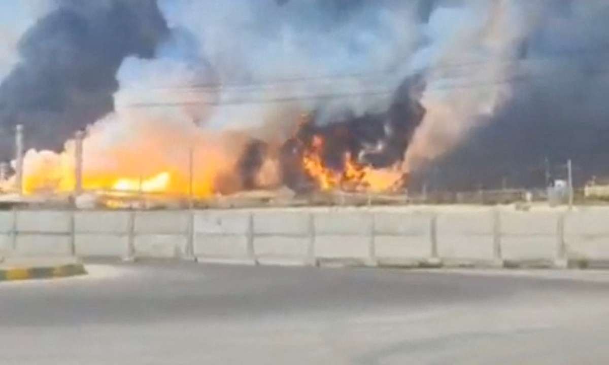Smoke and fire rise near the South Pars gas field following an attack