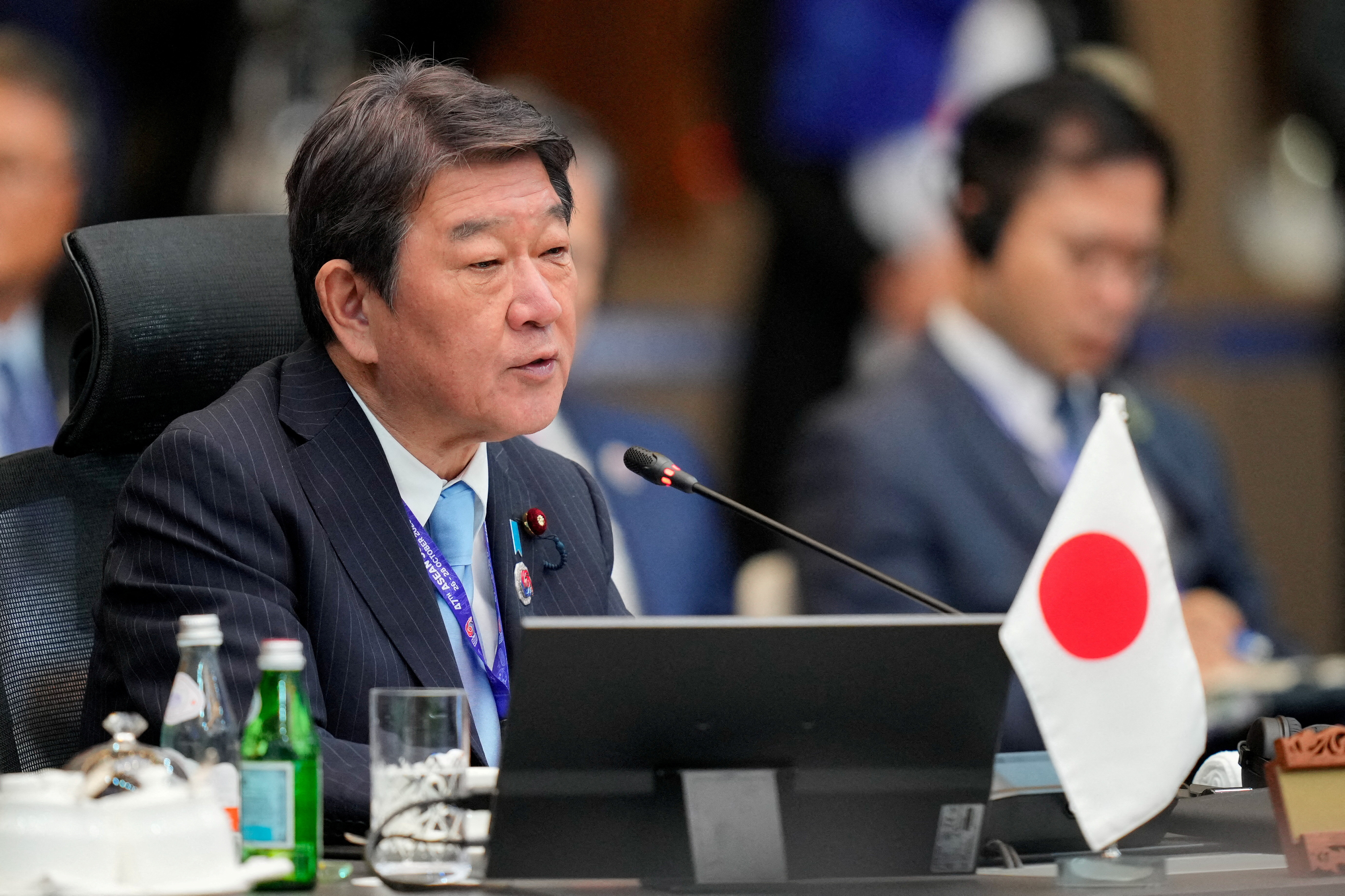 FILE PHOTO: Japanese Foreign Minister Toshimitsu Motegi in Kuala Lumpur