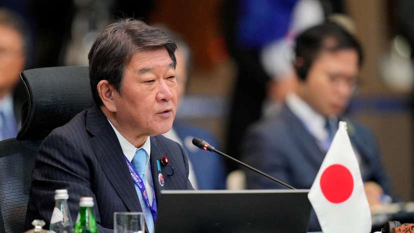 FILE PHOTO: Japanese Foreign Minister Toshimitsu Motegi in Kuala Lumpur