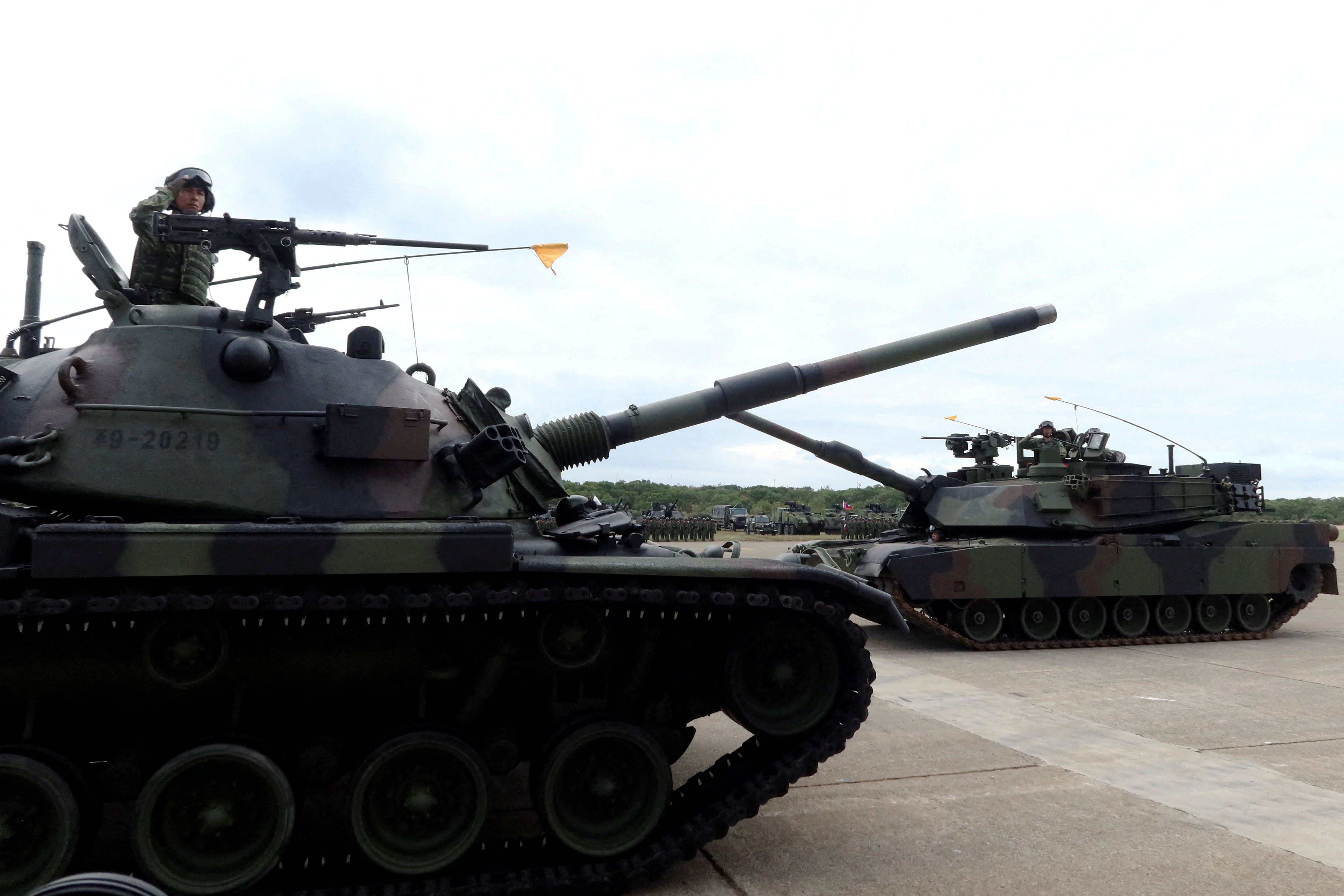 FILE PHOTO: Commissioning ceremony for Taiwan's first battalion of M1A2T Abrams tanks in Hsinchu